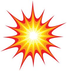 bright flashy explosion blast