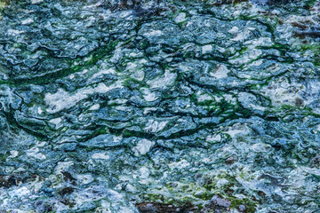 Obraz na płótnie Canvas Abstract view of colorful mixture of salt and mud from the Dead Sea, Israel