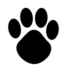classic cartoon animal paw print icon