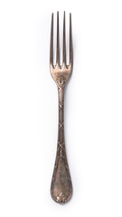 Single vintage silver dessert fork
