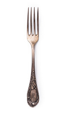 Single vintage silver dessert fork