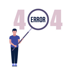 Website 404 error concept