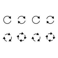 4 arrow pictogram refresh reload rotation icons
