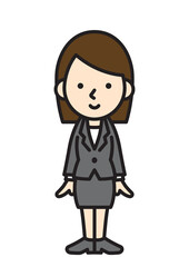 働く人　女性　サラリーマン　スーツ　ビジネスマン