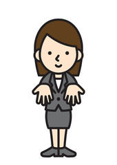 働く人　女性　サラリーマン　スーツ　ビジネスマン