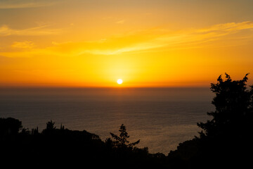 Insel Korfu Griechenland Sonnenuntergang