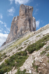Dreizinnen or the Tre Cime di Lavaredo at the Dolomites Italy