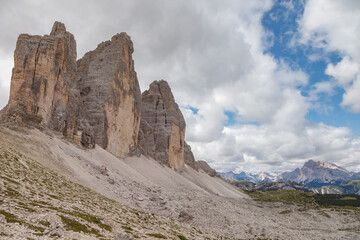 Fototapeta premium Dreizinnen or the Tre Cime di Lavaredo at the Dolomites Italy