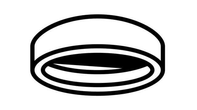 rings jewellery animated line icon. rings jewellery sign. isolated on white background