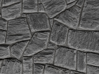 abstract dark gray grunge brick wall texture with grungy rusty stone vintage brick wall pattern on gray.