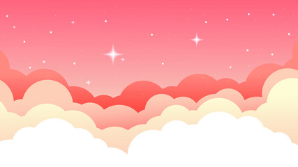 abstract pastel paper cut illustration of winter landscape with cloud.Winter mountain Christmas landscape and snowflake.snow scene backgroun.Card or invitation.Christmas tree and Star.Vector.Eps10
