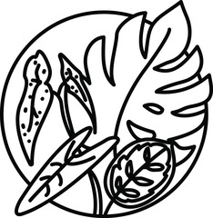 Tropical Plant Logo - obrazy, fototapety, plakaty