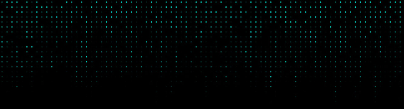 Abstract matrix green blue grid. Dynamic HUD background. Design trendy element. Programming cyberspace binary 1 zero abstract BG. Web 3d coding digital pattern. Little blinking dots. Seamless looping