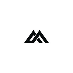Initial letter A AH AG AK AS AM logo vector design template