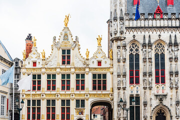 Fototapeta na wymiar Traditional Cathedral building in Bruges, Belgium