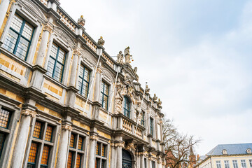Fototapeta na wymiar Street view of downtown in Bruges, Belgium