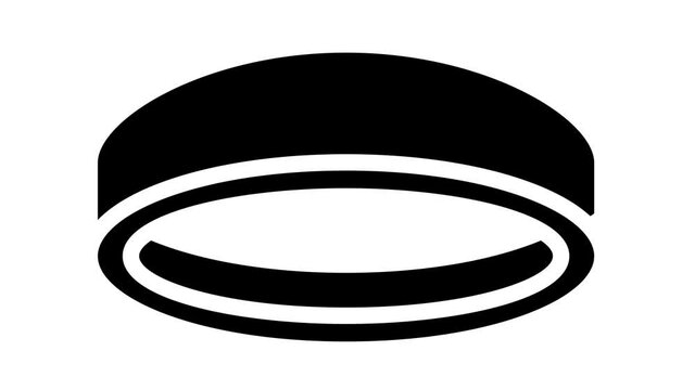 rings jewellery animated glyph icon. rings jewellery sign. isolated on white background
