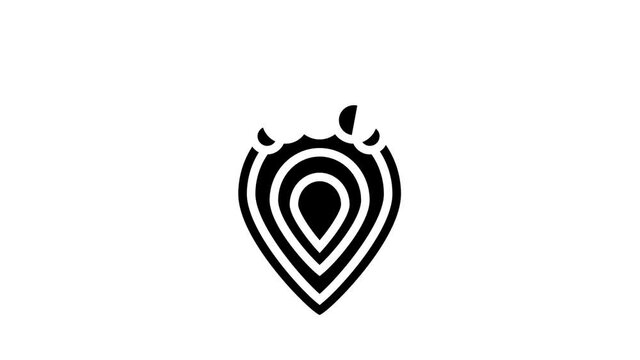 brooches jewellery animated glyph icon. brooches jewellery sign. isolated on white background