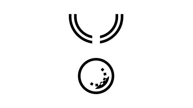 pendants jewellery animated glyph icon. pendants jewellery sign. isolated on white background