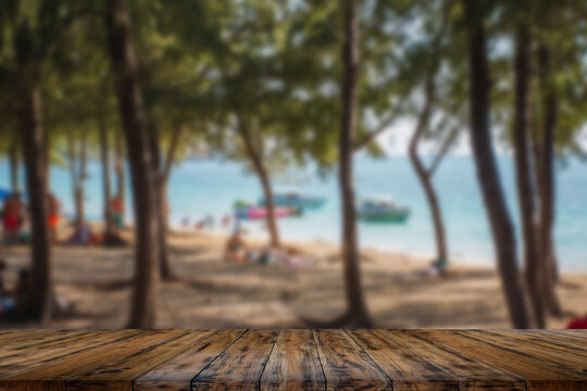 Rayong, Thailand  Dec 13,2019: Tourists relax and swim at Nang Khram Beach.