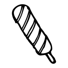 ice stick of dessert hand drawn illustration