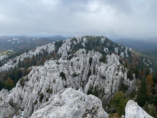 Bijele stijene (White rocks) beautiful hiking place in Gorski kotar, Croatia