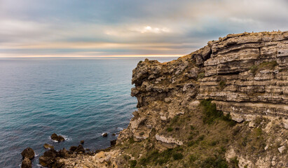 La sorcière de la falaise de Leucate dans l'Aude (France)