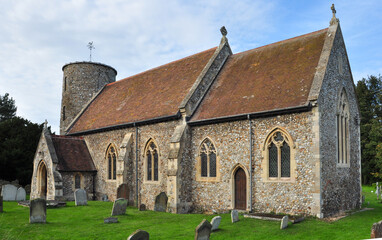 Fototapeta na wymiar Burnham Deepdale Church, Norfolk