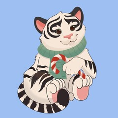 Tiger symbol new year 2022, digital illustration