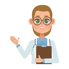 woman doctor with stethoscope