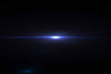 Natural, Sun flare on the black background