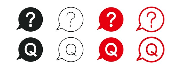 Icon set related to question marks