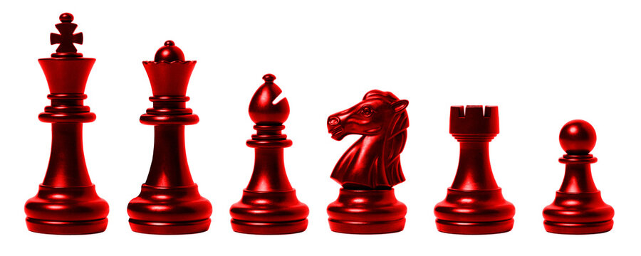 Chess, game, red, soldiers, HD phone wallpaper