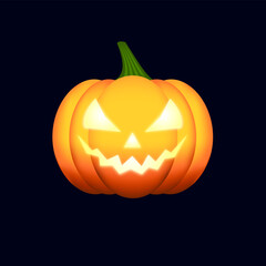 Glowing pumpkin for Halloween