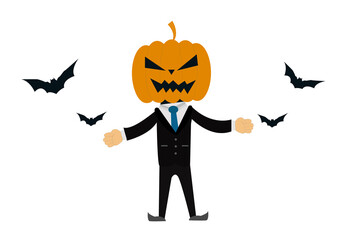 Halloween Pumpkin man vector design.