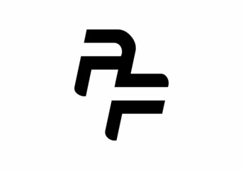 Obraz premium Unique shape of AF initial letter