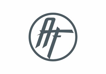 Obraz premium Unique shape of AF initial letter