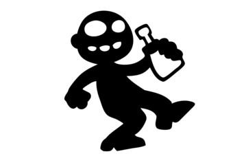 drinking man with bottle