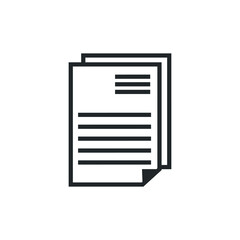 Document vector icon illustration sign