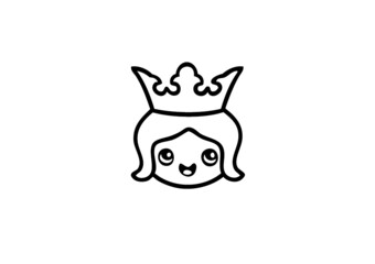 Fototapeta premium princesse mignonne avec couronne