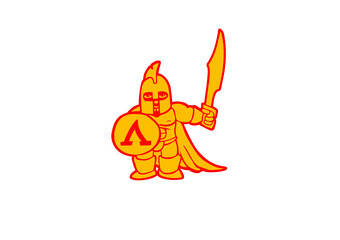 guerrier spartiate cartoon 