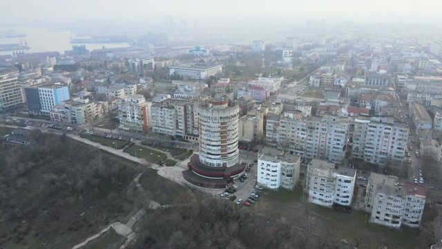 Aerial view of Constanta, Romania is where the fish that supply this fish restaurant are shipped. From Tomis port Constanta in Black Sea, you can travel to a variety of different countries in Europe