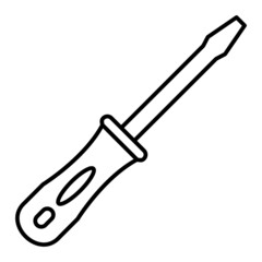  Vector Screwdriver Outline Icon Design