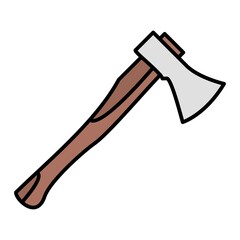 Vector Axe Filled Outline Icon Design