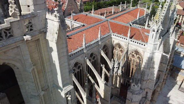 Aerial views of Leon's Cathedral