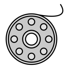 Vector Shuttle Filled Outline Icon Design