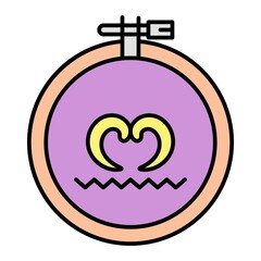  Vector Embroidery Filled Outline Icon Design