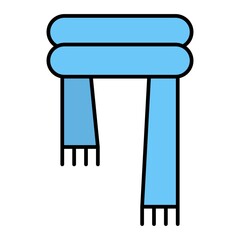 Vector Scarf Filled Outline Icon Design