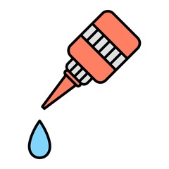 Vector Liquid Glue Filled Outline Icon Design