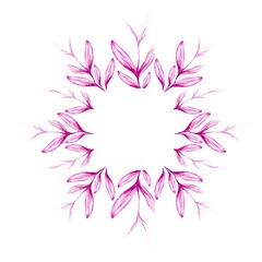 Watercolor floral wreath